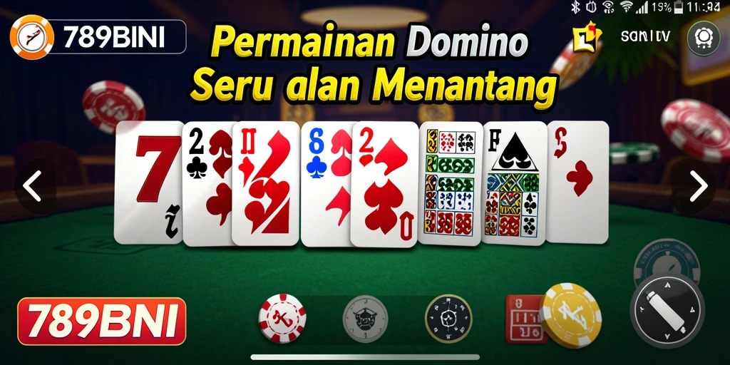 Tampilan menarik dari gameplay Domino di 789BNI.