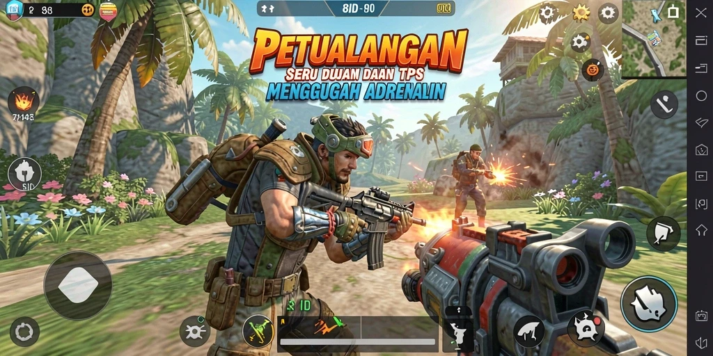 Gameplay TPS yang mendebarkan dan penuh aksi di 8ID.