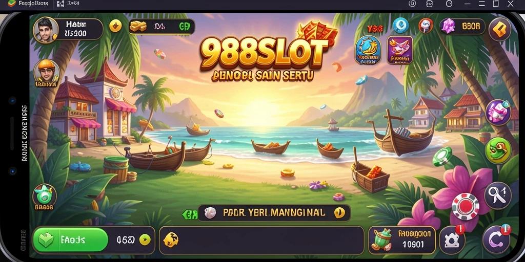 Tampilan Gameplay 988SLOT yang mengasyikkan dan penuh warna.