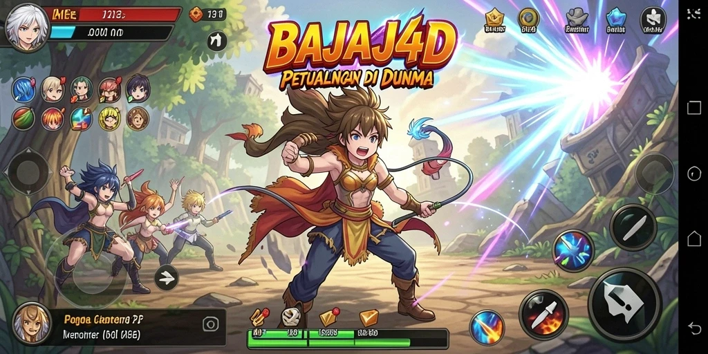 Tampilan gameplay menakjubkan dalam BAJAJ4D dengan karakter anime yang dinamis.