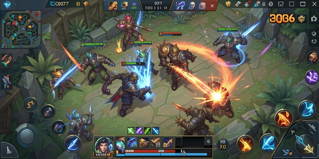 Tampilan gameplay seru dalam C0077 dengan karakter unik dan strategi mendalam.