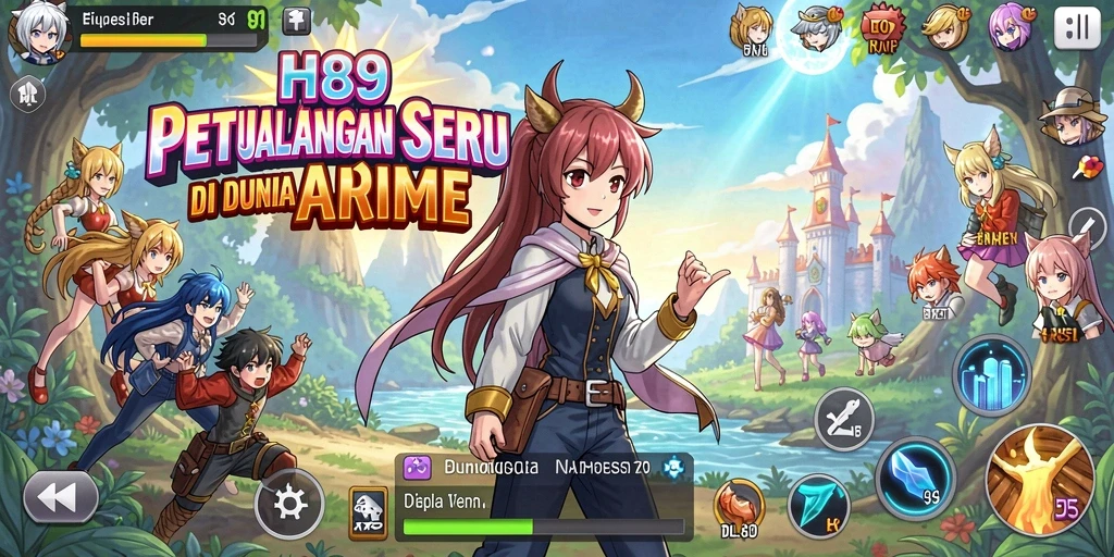 Tangkapan layar gameplay H89 menampilkan aksi seru dalam dunia Anime.