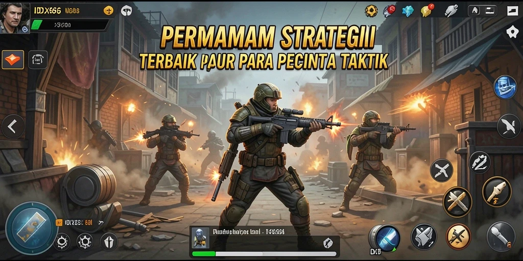 Tampilan gameplay menarik dengan berbagai pilihan strategi.
