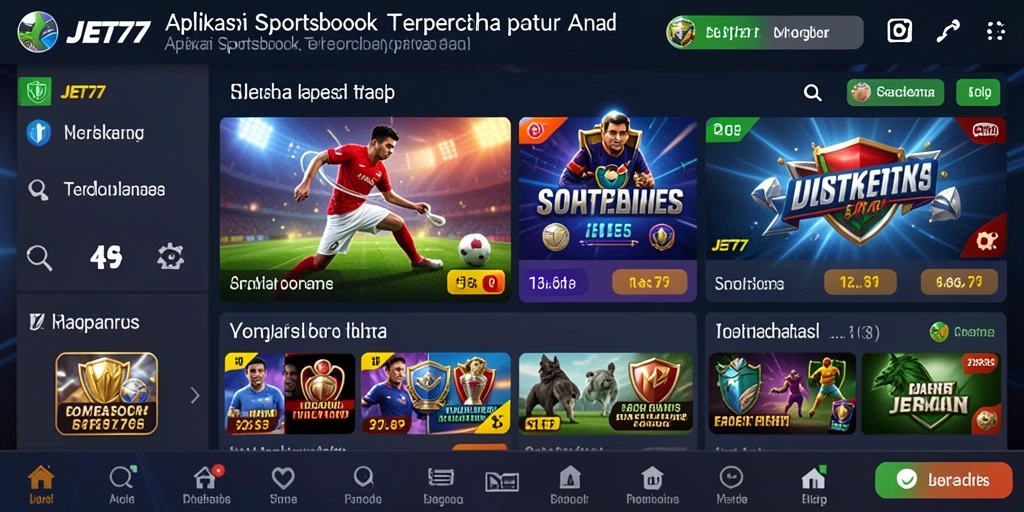 Tampilan menarik dari gameplay Sportsbook JET77.