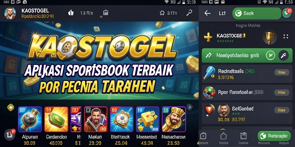 Tampilan screenshot KAOSTOGEL yang menunjukkan taruhan olahraga yang menarik.