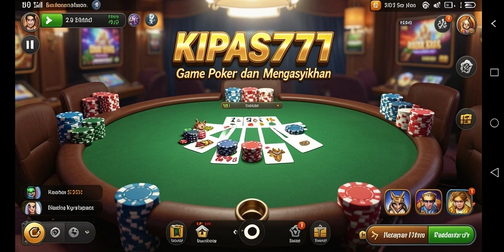 Tampilan menarik gameplay Poker di KIPAS777 yang mendebarkan.