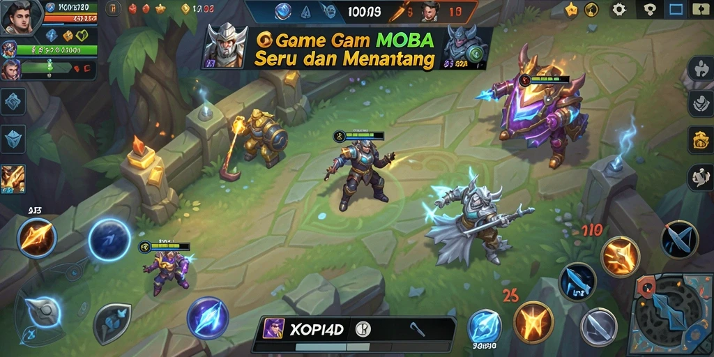 Screenshot gameplay KOPI4D dalam aksi pertempuran seru.