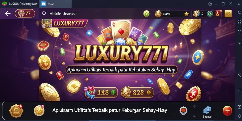 Tampilan antarmuka LUXURY777 yang user-friendly untuk aplikasi utility.