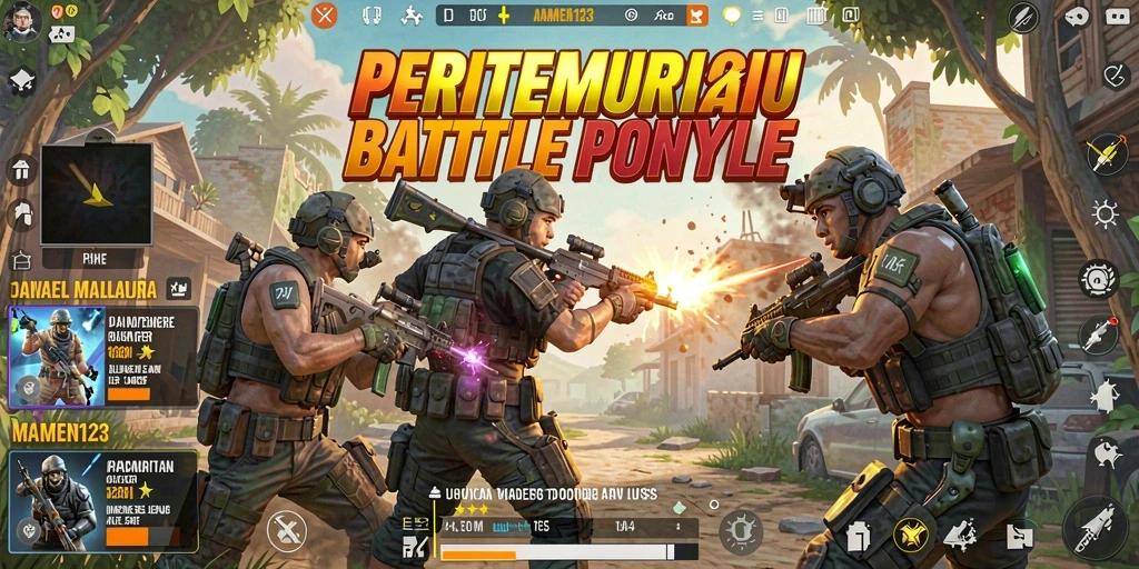 Tangkapan layar gameplay aksion pertarungan di MAMEN123.