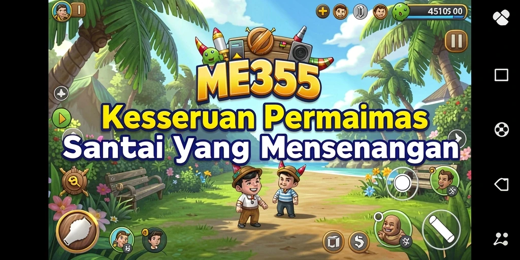 Tampilan gameplay ME355 yang penuh warna dan menarik.
