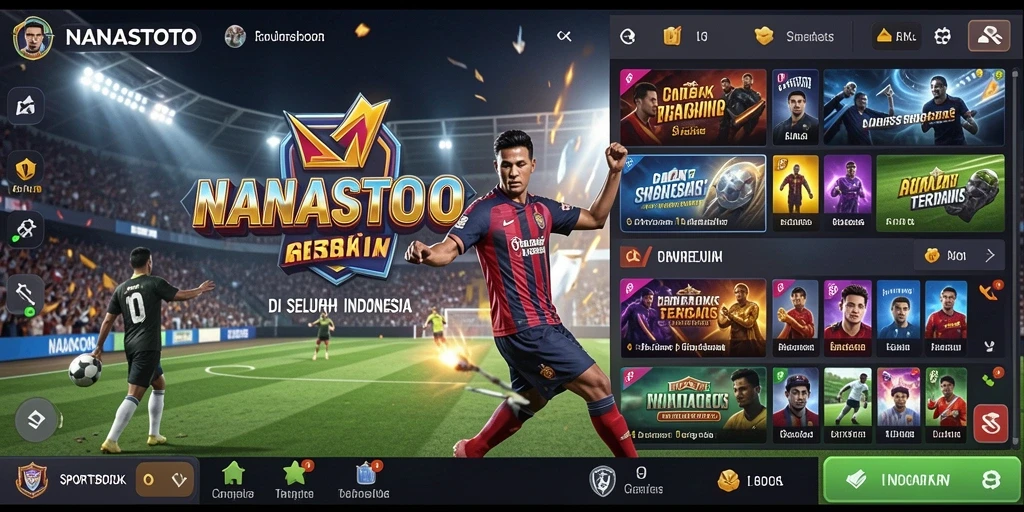 Tampilan menarik dari gameplay taruhan Sportsbook NANASTOTO.