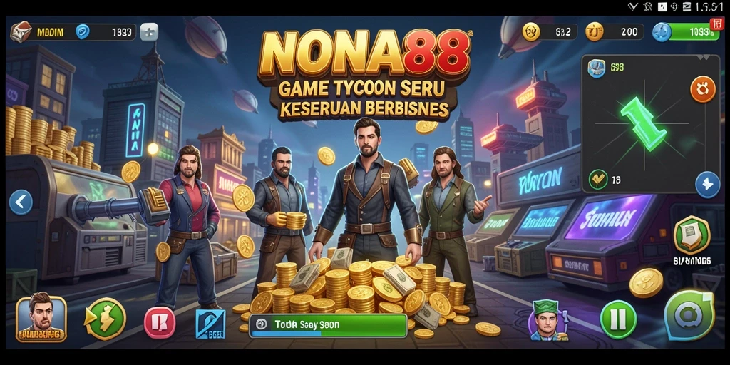 Screenshot menarik dari gameplay Tycoon NONA88.