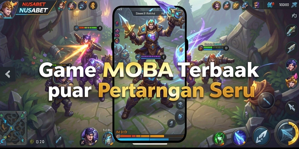 Screenshot NUSABET menampilkan aksi seru dalam permainan MOBA.