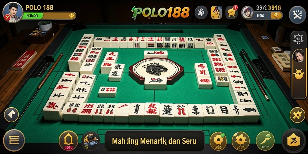 Tampilan menarik dari gameplay <strong>POLO188</strong> dengan suasana Mahjong yang kental.