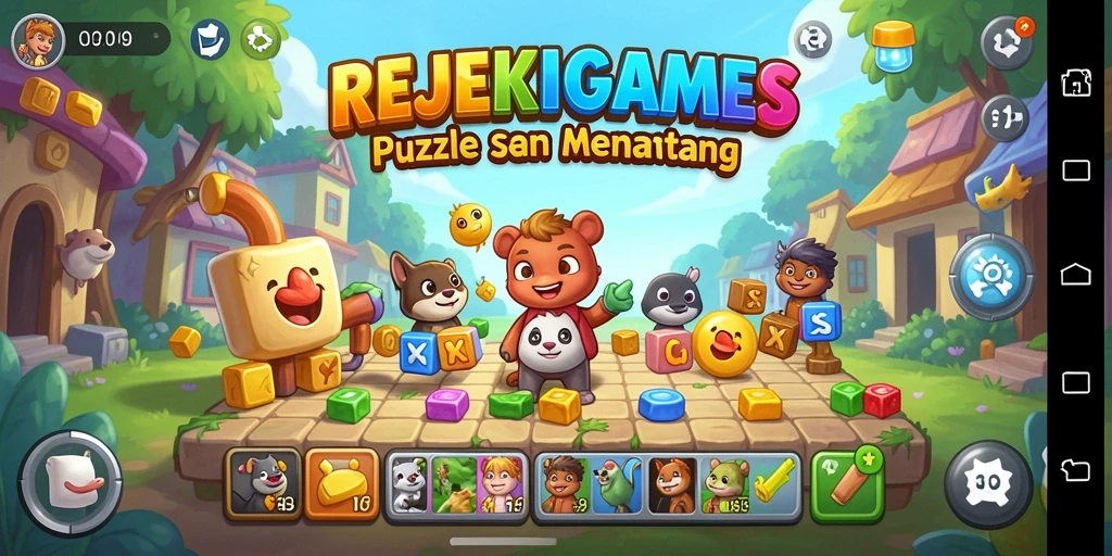Screenshot gameplay REJEKIGAMES yang menampilkan tantangan Puzzle yang menarik.