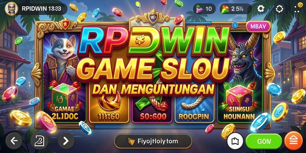 Tampilan gameplay Slot RPIDWIN yang menarik dan penuh warna.