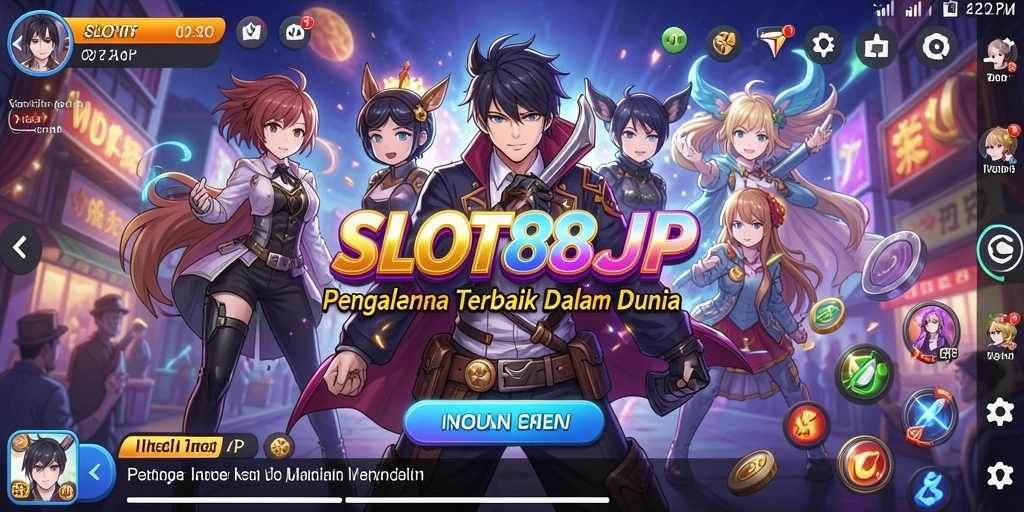 Screenshot gameplay menarik dari SLOT88JP yang menampilkan karakter Anime.