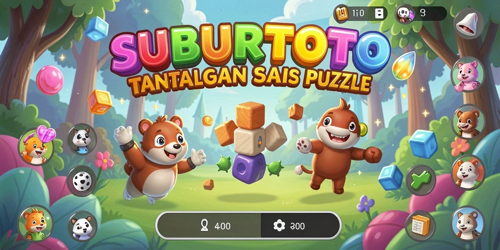 Screenshot gameplay utama SUBURTOTO yang menampilkan tantangan puzzle.