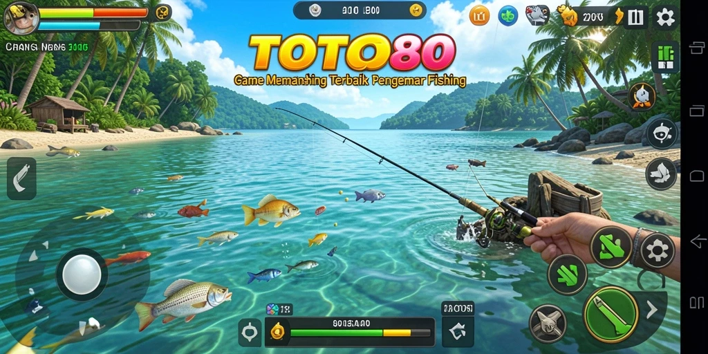 Screenshot gameplay TOTO80 yang menampilkan aksi seru memancing.