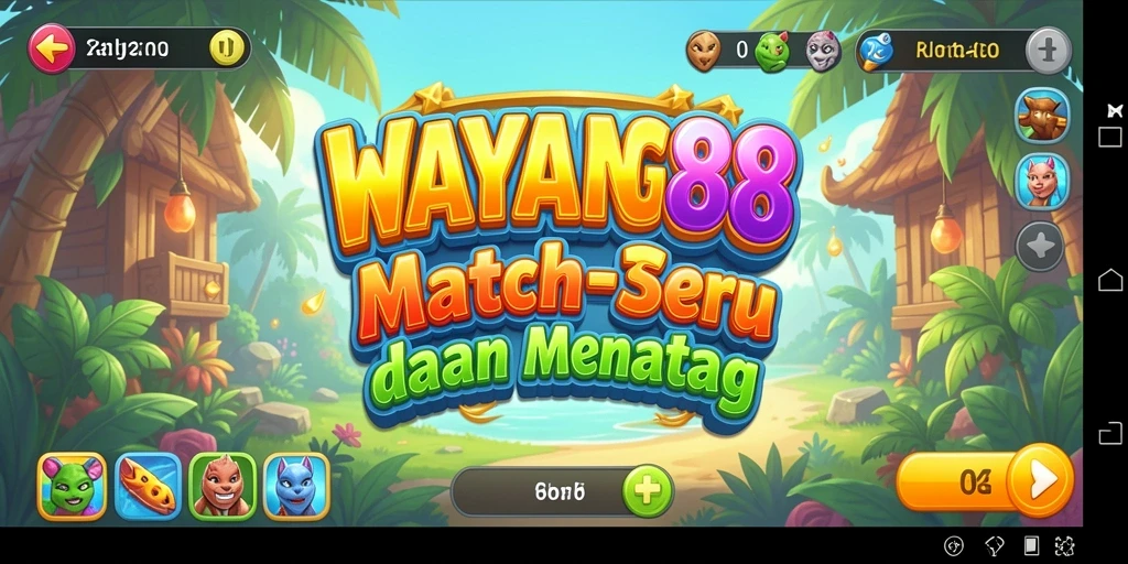 Screenshot utama menunjukkan gameplay Match-3 yang seru dan berwarna.