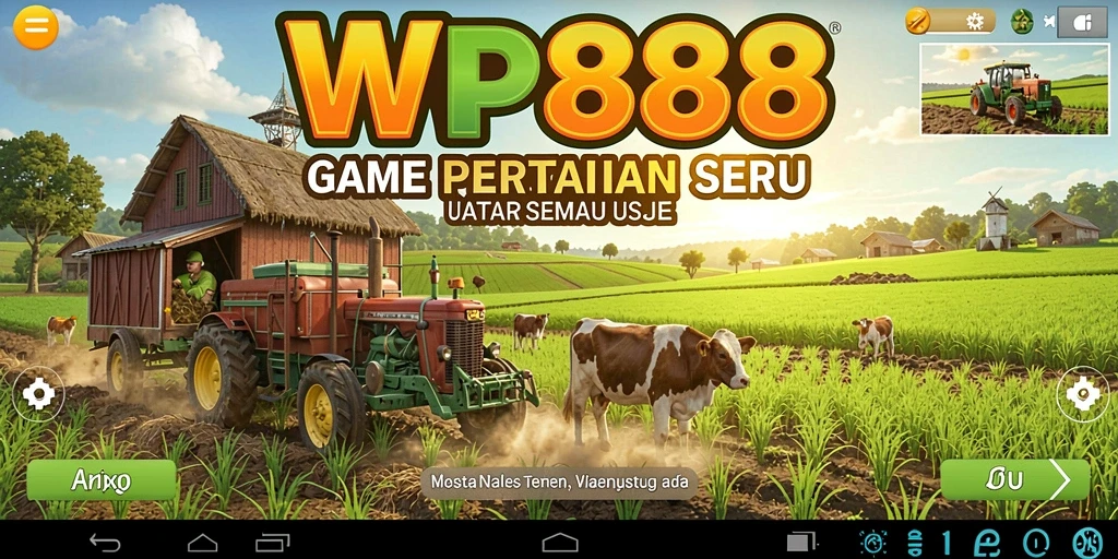 Tampilan gameplay WP888 yang menarik dengan visual pertanian yang indah.